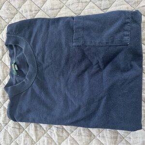 J. Crew Navy Men’s Crew Neck Long Sleeve T-Shirt with Pocket